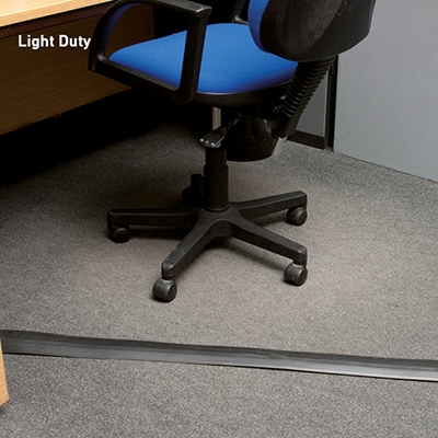 3” Width X 10’ Length Floor Cable Cover for Commercial Office Carpet Only D-Line Cable Grip Strip 10 Feet, Light Grey Hold Cords in Place Under Desks and Around The Perimeter of Rooms