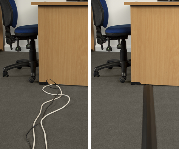 D-Line 6Ft Floor Cord Cover, Floor Cable Protector, Extension Cord