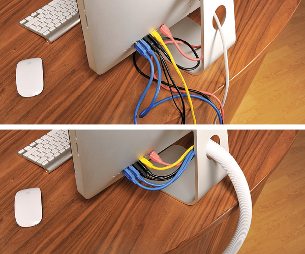 Cable Management Solution to Organise D-Line Cable Tidy Spiral WrapCTW2.5W