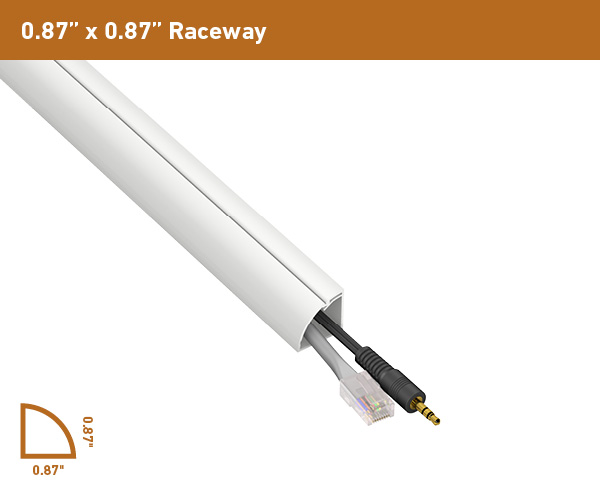 D-Line Quarter Round Raceway – Quadrant Floor Trim to Cover Cables