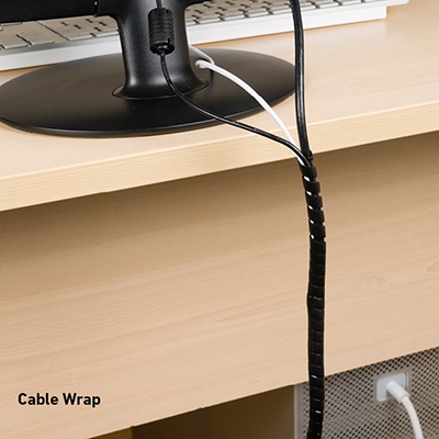 300 5" Black Zip Tie Twists Cable Management Cord Organizer Computer Home Office 