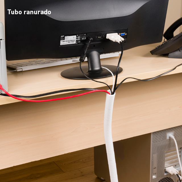 Organizador de cables helicoidal permite organizar cables manteniendo una  perfecta flexibilidad 1U