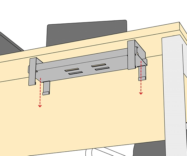 D-Line Cable Organizer Tray – reclaim wasted desk & floor space